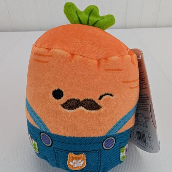 Squishmallows Chew Mees Tomislav Dog Toy Plush 4" Carrot Squeaker Crinkle Pet - Picture 1 of 7